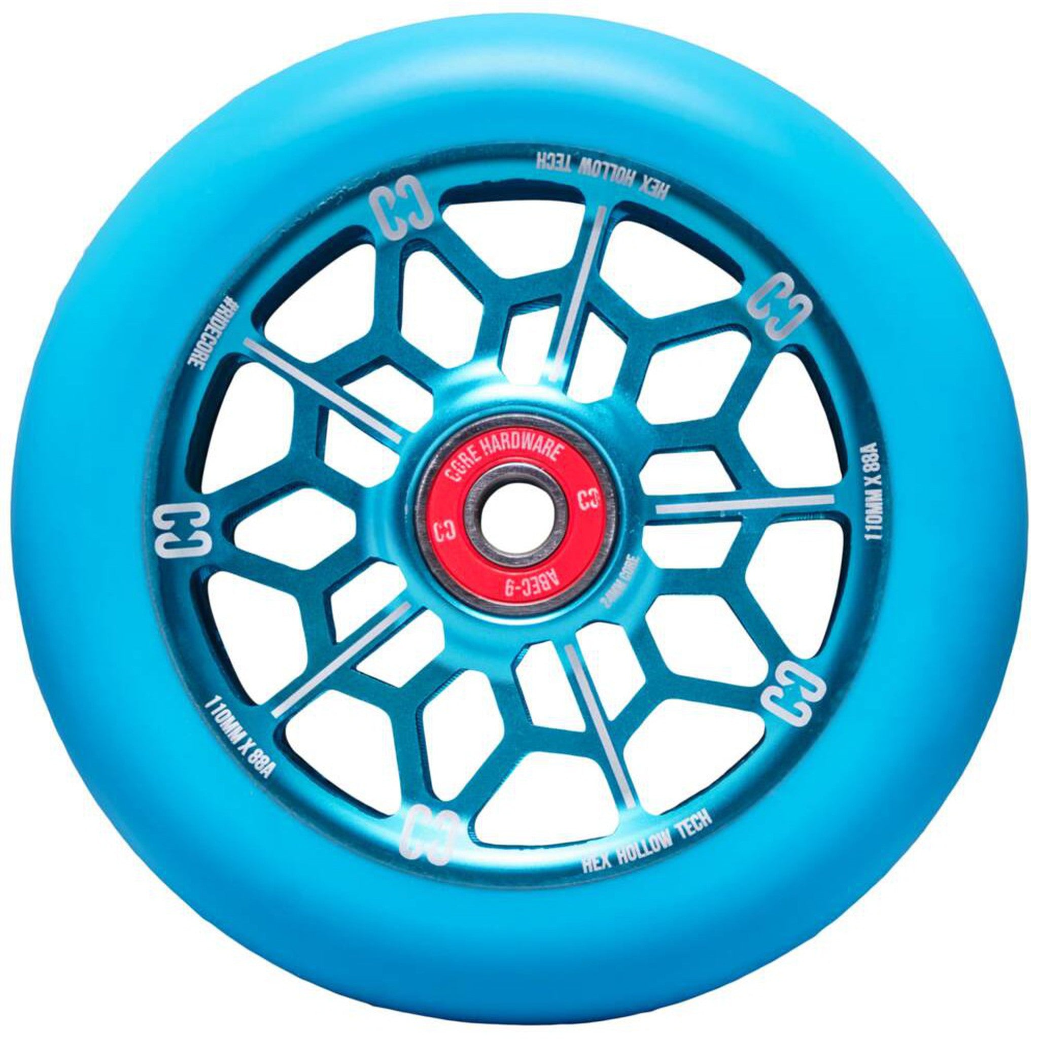 CORE Hex Hollow Hjul Til Løbehjul - Blue-ScootWorld.dk