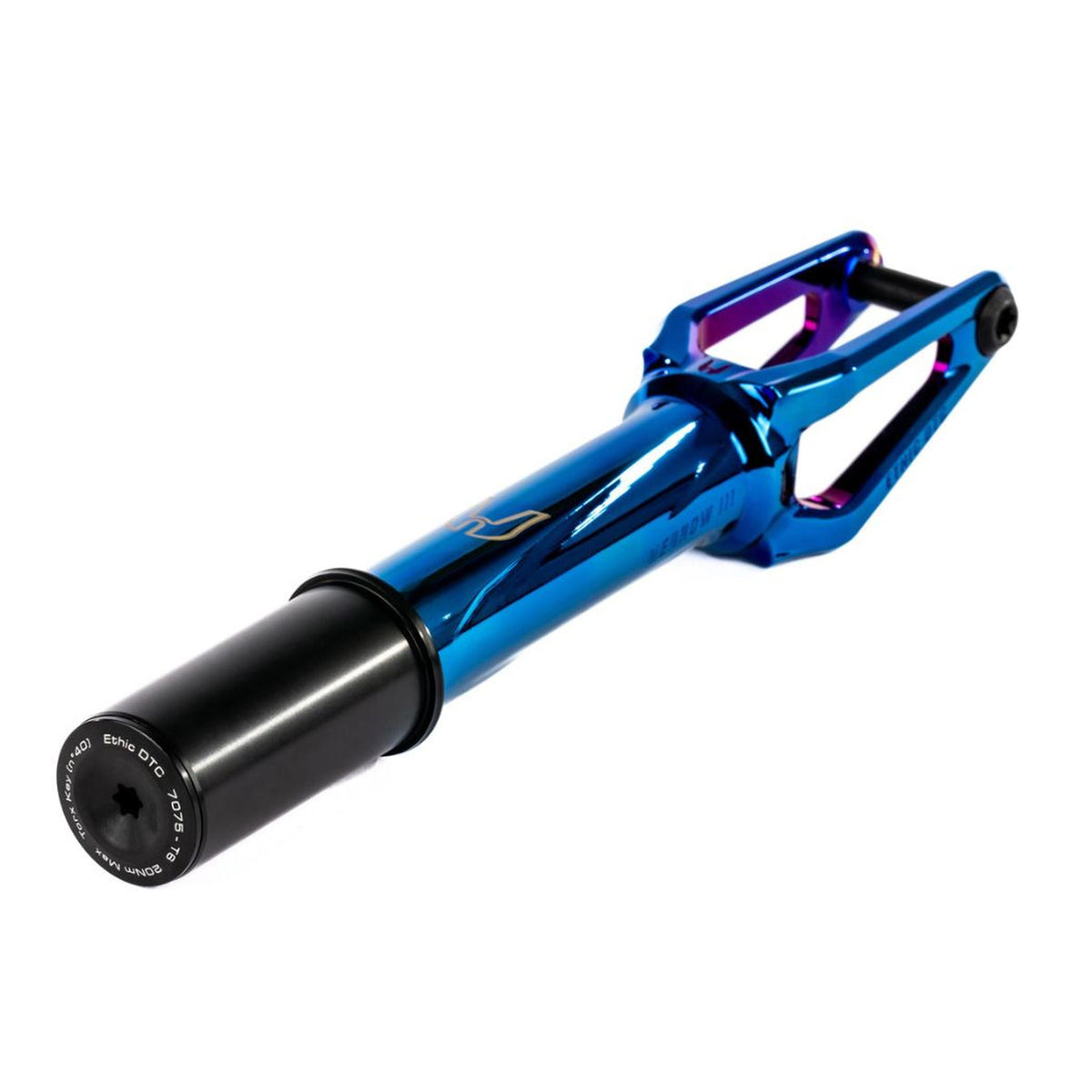 Ethic Merrow HIC V3 Løbehjul Forgaffel - Blue Chrome-ScootWorld.dk