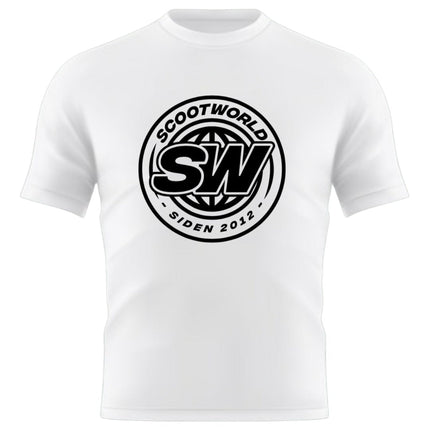 ScootWorld Batch Logo Tshirt - White-ScootWorld.dk