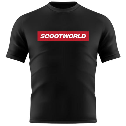 ScootWorld Box Logo Tshirt - Black/Red-ScootWorld.dk