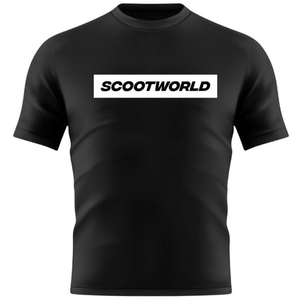 ScootWorld Box Logo Tshirt - Black/White-ScootWorld.dk
