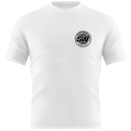 ScootWorld Small Chest Batch Logo Tshirt - White-ScootWorld.dk