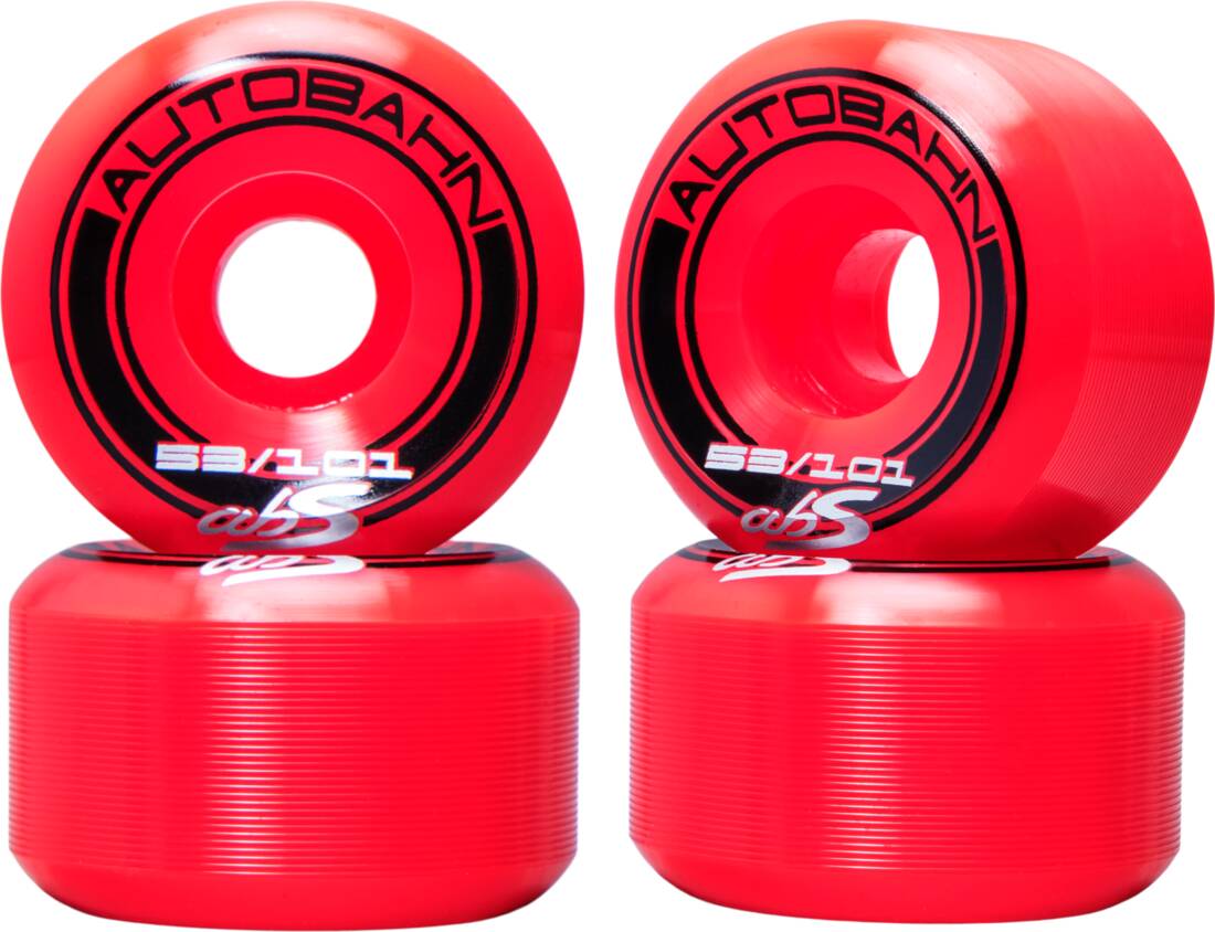 Autobahn GT1 Wide Body 101A Skateboard Hjul 4-Pak - Red-ScootWorld.dk