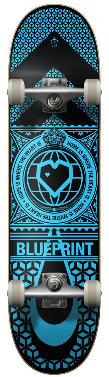 Blueprint Home Heart Komplet Skateboard - Blue/Black