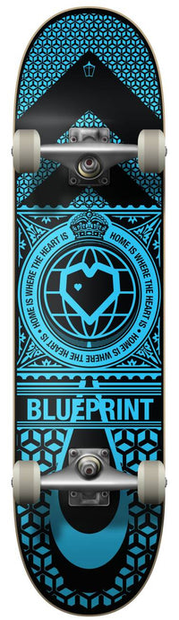 Blueprint Home Heart Complete Skateboard - Blue/Black