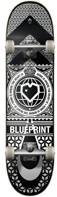 Blueprint Home Heart Complete Skateboard - Black/White