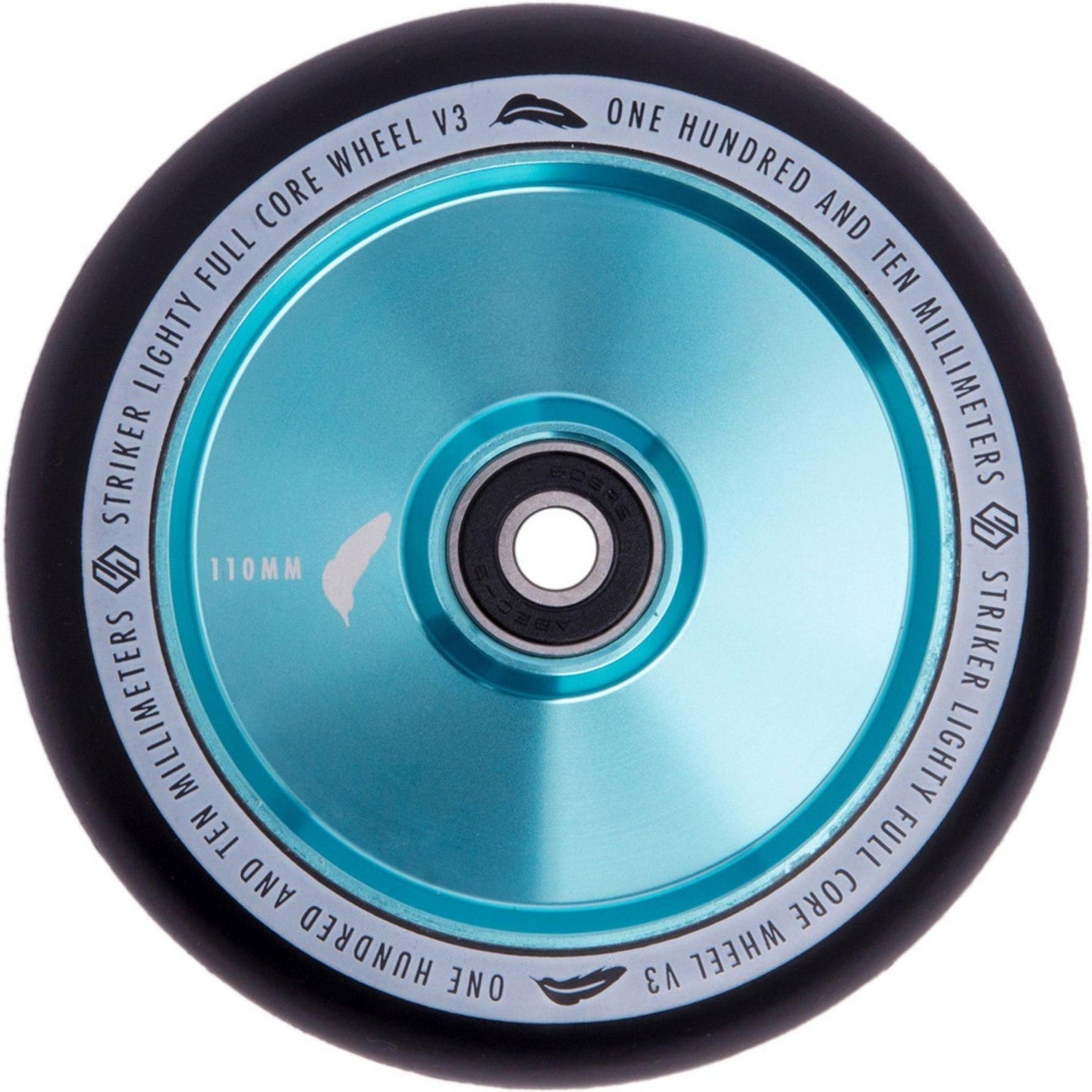 Striker Lighty Fullcore V3 Sort PU 110mm Hjul Til Løbehjul - Teal-ScootWorld.dk