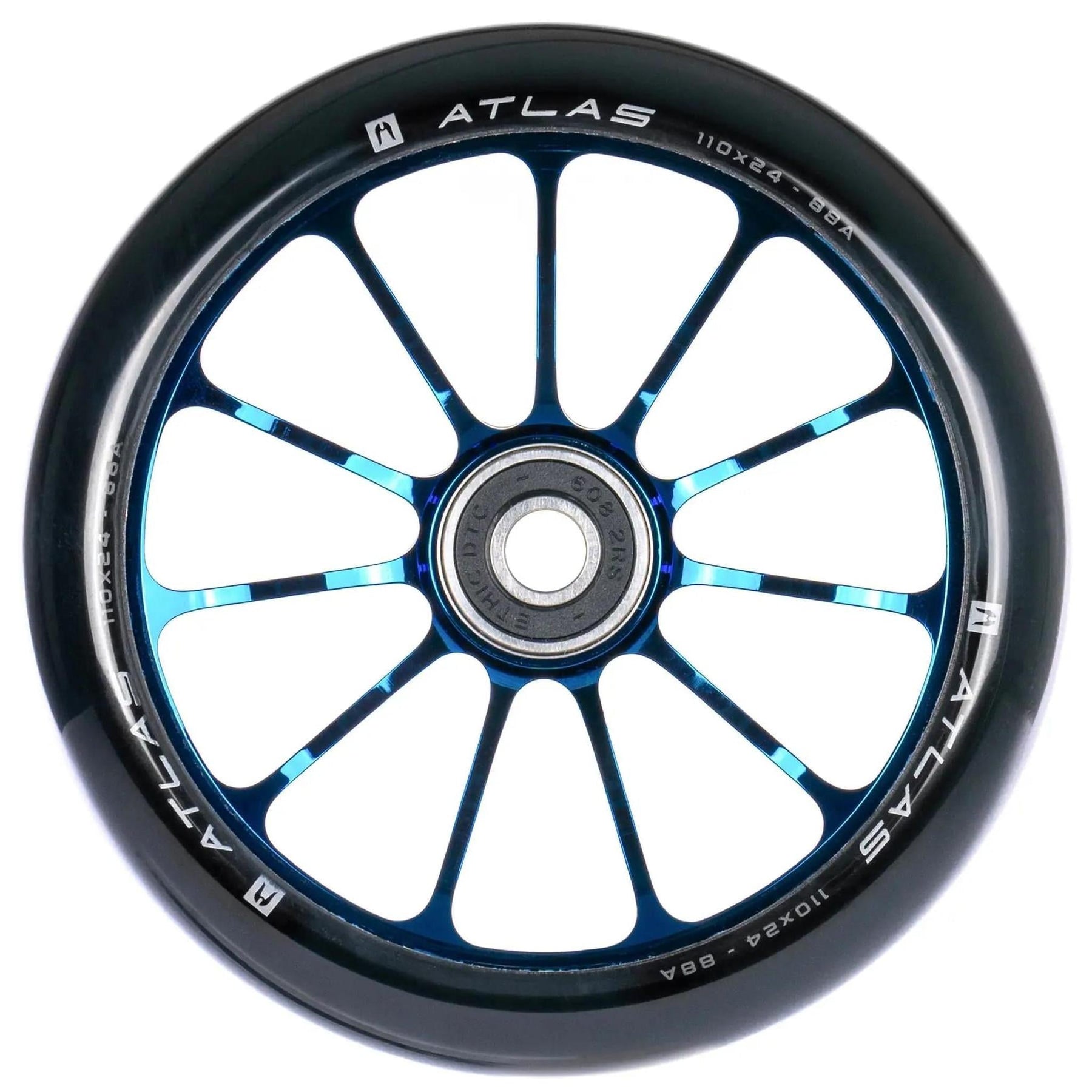 Ethic Atlas Hjul Til Løbehjul - Chrome Blue-ScootWorld.dk