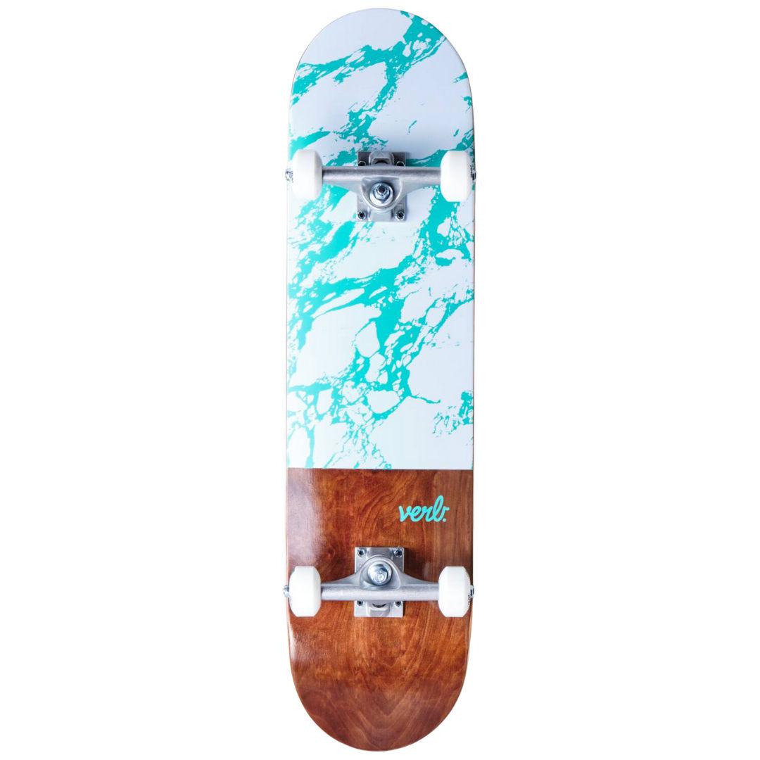 Verb Marble Dip Komplet Skateboard - 8" - White-ScootWorld.dk