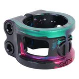 Oath Cage V2 Alloy 2 Bolt Double Clamp Til Løbehjul - Green/Pink-ScootWorld.dk