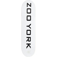 Zoo York Classic Logo Block Skateboard Deck - White-ScootWorld.dk