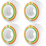 Mosaic CS Classic 101A Skateboard Hjul 4-Pak - White/Orange/Yellow-ScootWorld.dk