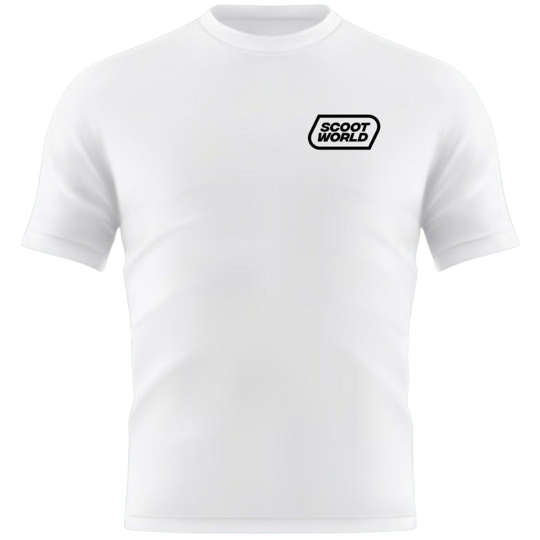 ScootWorld SW Logo Tshirt - White-ScootWorld.dk