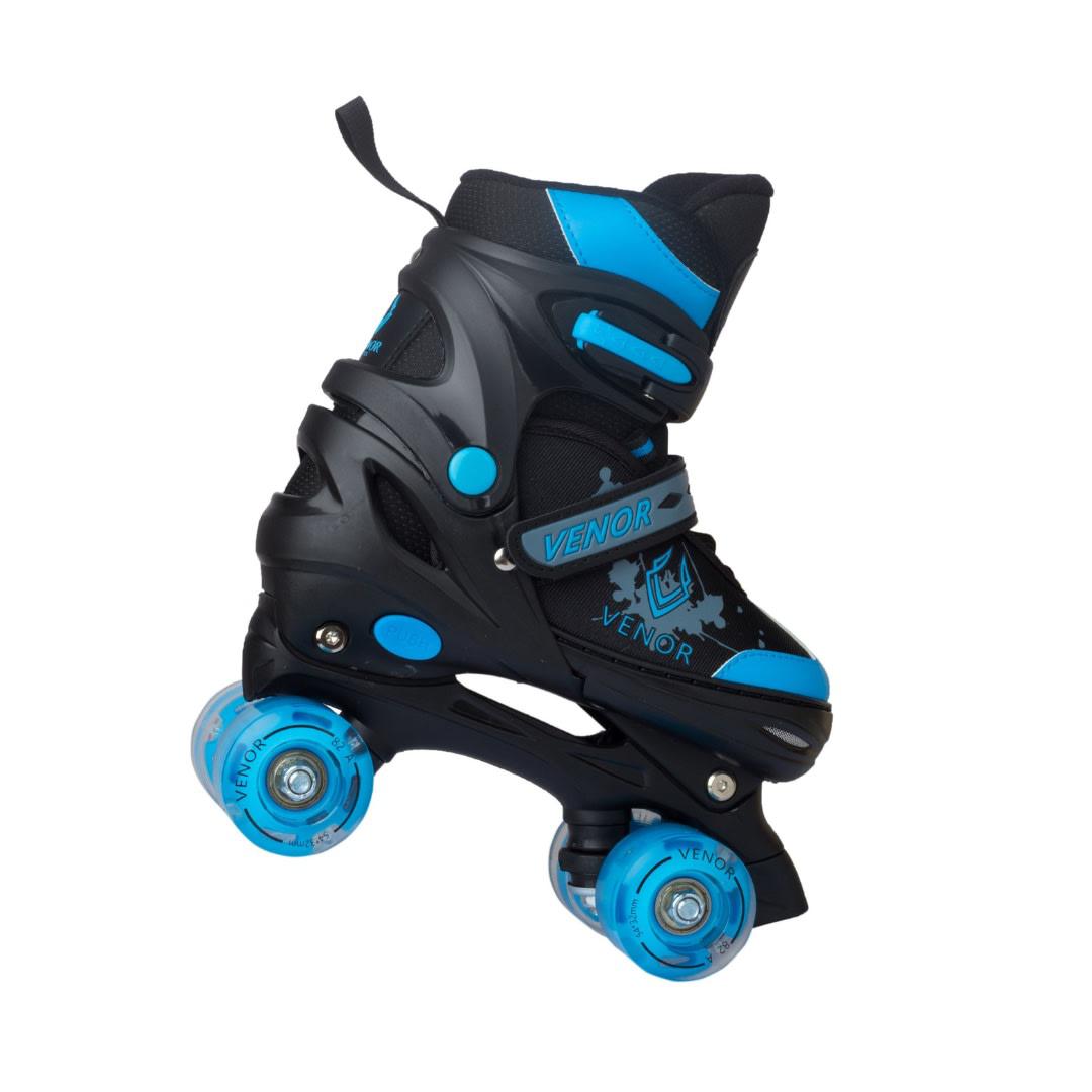 VENOR Ignite LED Side-By-Side Rulleskøjter - Black/Blue-ScootWorld.dk