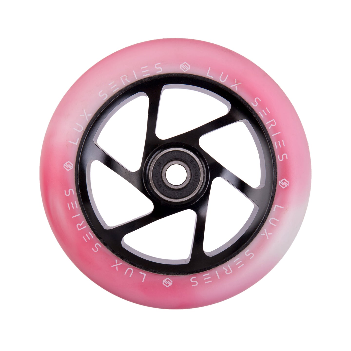Striker Lux Spoked 110mm Hjul til Løbehjul - White/Pink-ScootWorld.dk