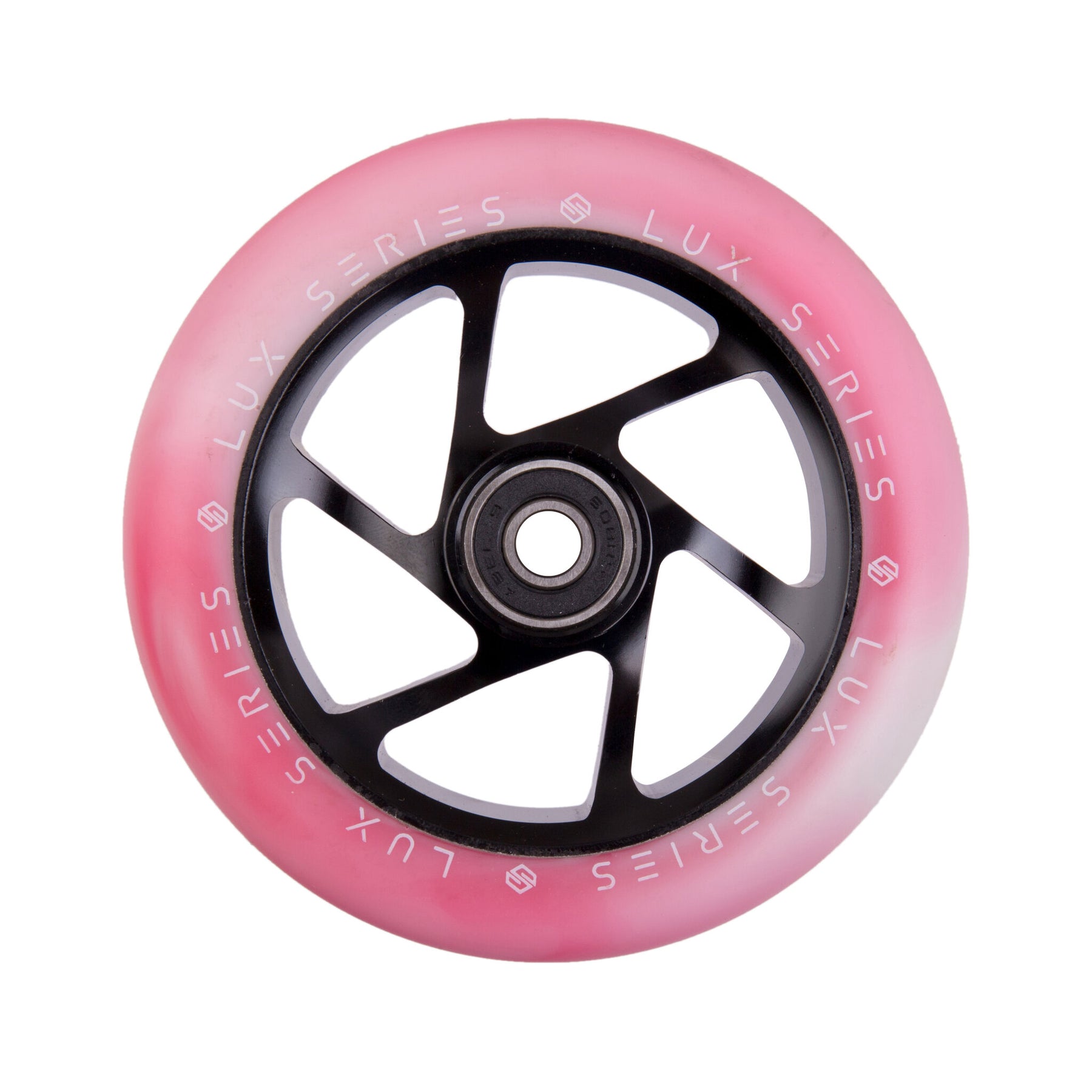Striker Lux Spoked 110mm Hjul til Løbehjul - White/Pink-ScootWorld.dk